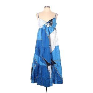 NWT J.Crew Tie-front Cotton Poplin Midi in Blue Ratti® Regatta Print Dress 10